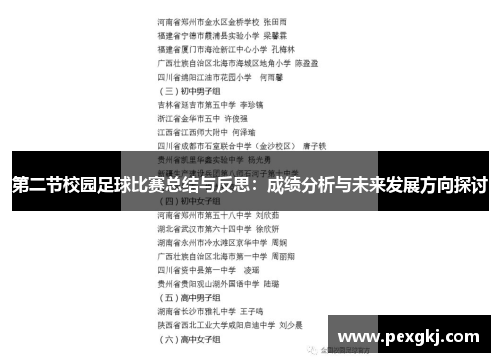 第二节校园足球比赛总结与反思：成绩分析与未来发展方向探讨